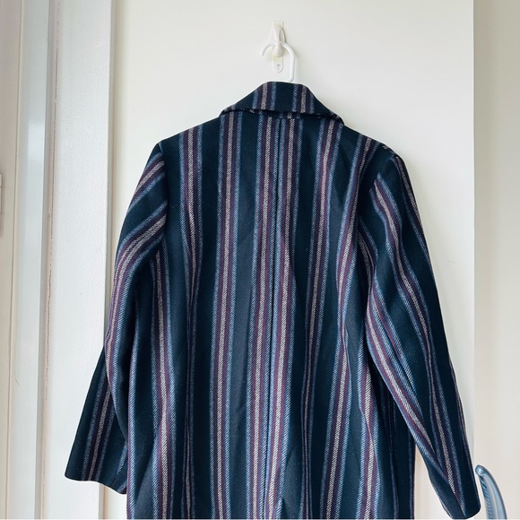 NWT & other stories Striped Wool Blend Trench Coat - Size US 4 - Picture 9 of 9